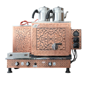 Çay Kazanı Kuzey 2’li Bakır Turbo Elektrikli Gazlı – Endüstriyel Profesyonel Çay Makinesi