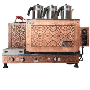 Çay Kazanı Kuzey 3’lü Bakır Turbo Elektrikli Gazlı – Endüstriyel Profesyonel Çay Makinesi